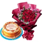 Valentines Flower with Cake to Philippines