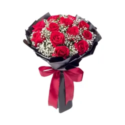 Send Flowers to Alaminos, Pangasinan - 12 Red Roses Bouquet