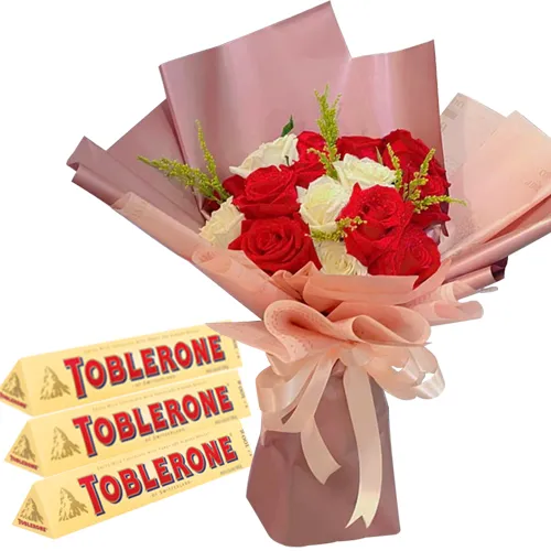 Send Gift to Puerto Princesa - Mix Roses with Toblerone