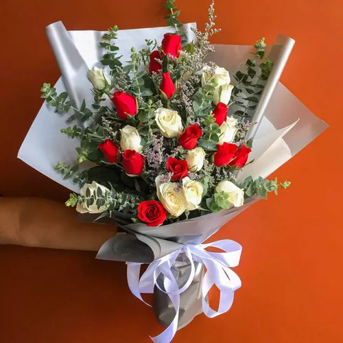 Send Flower to Cabuyao, Laguna - Red and White Roses