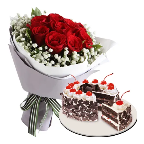 Gift Delivery to Iloilo City, Iloilo - Red Roses and Cake