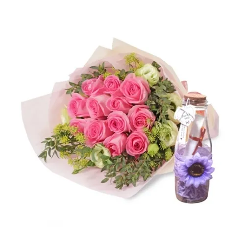 Gift Delivery to Calbayog - Rose with Bottle Message