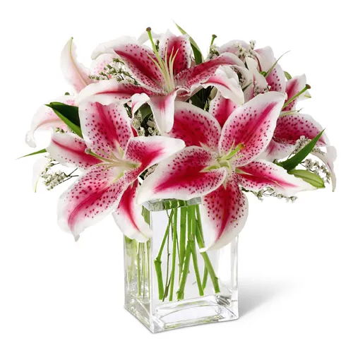 send pink lilies vase in philippines