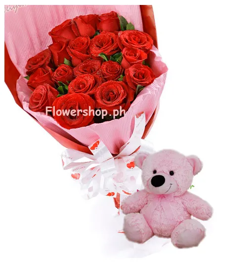 Valentines Day Delivery Philippines - Roses with Bear