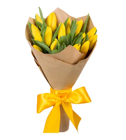 buy 15 yellow tulip in bouquet to philippines