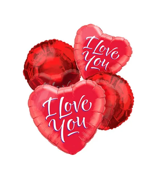 4pcs I Love You Mylar Balloon