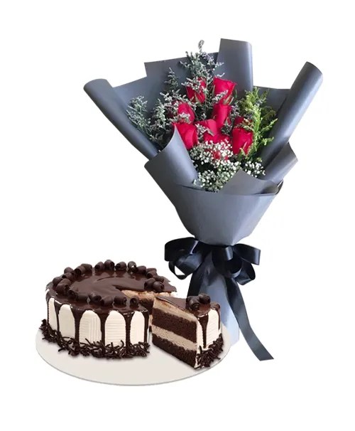 Gift Delivery to Passi, Iloilo - Red Rose with Tiramisu Cake