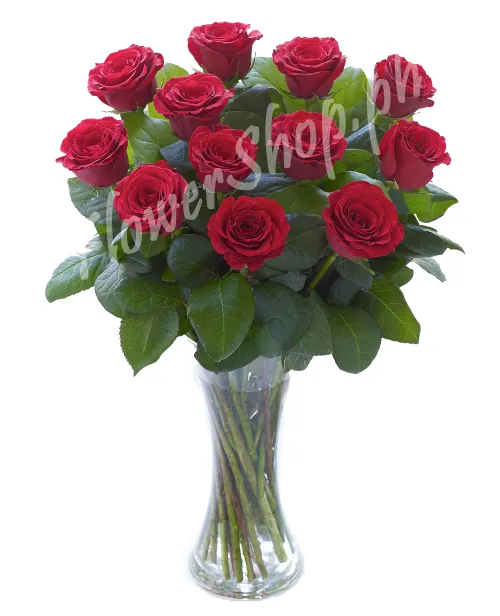 buy one dozen roses vase in philippines