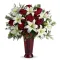 send lilies with red rose in vase to philippines